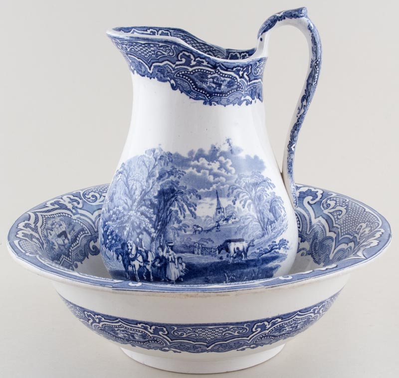 Ewer and Bowl c1850